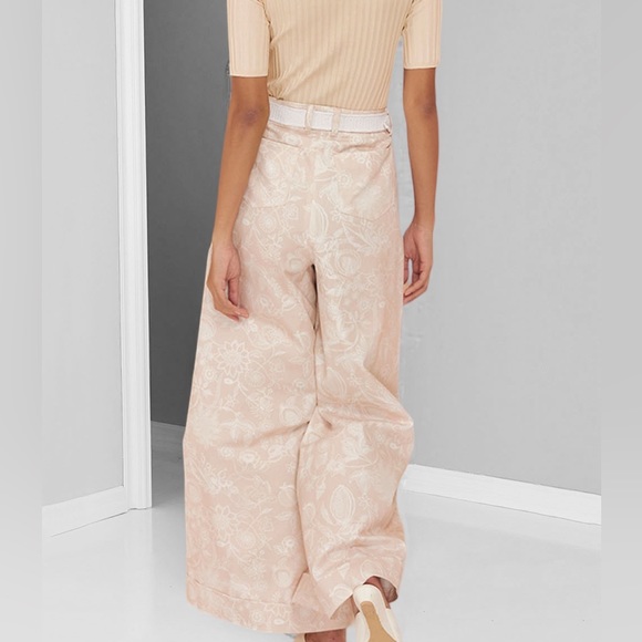 Magali Pascal x Anthropologie Georgina Floral Poplin High Waist Wide-Leg Cuffed - Picture 10 of 15